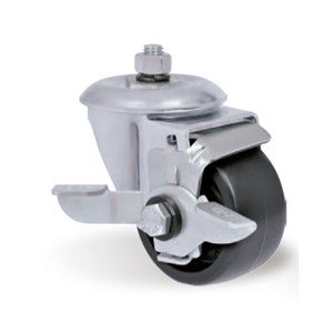 RODÍZIO GLE 212 NPP SL GIRATÓRIO C/ FREIO ESPIGA ROSCADA